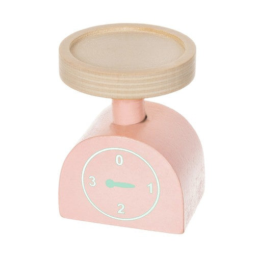 Laste supermarket – puidust lett kassaga ja puuviljakomplektiga (25-osaline)