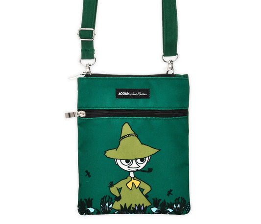Snufkin's Thoughts Neck Bag/Passport Bag - Dark Green